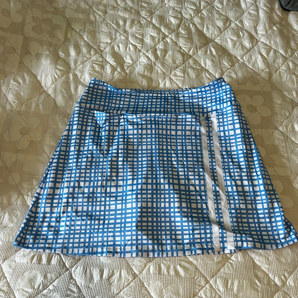 Chic Blue And White Women's A-Line Skirt